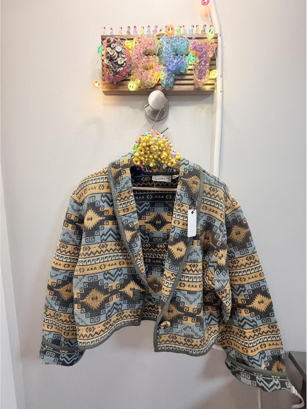 Flashback Patterned Cropped Jacket